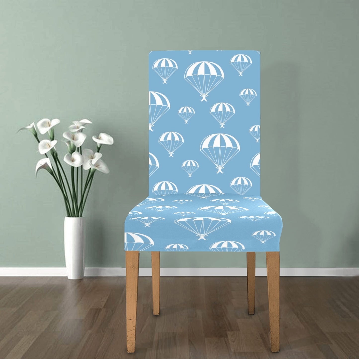 Skydiver Print Design LKS305 Dining Chair Slipcover