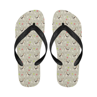 Toy Fox Terriers Print Design LKS301 Flip Flops