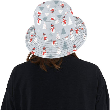 Snowman Print Design LKS302 Unisex Bucket Hat