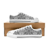 Bandana Print Design LKS309 Women's White Low Top Shoes