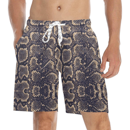 Snake Skin Pattern Print Men's Swim Trunks Beach Shorts