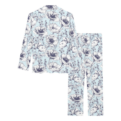 Anemone Pattern Print Design 02 Women's Long Pajama Set