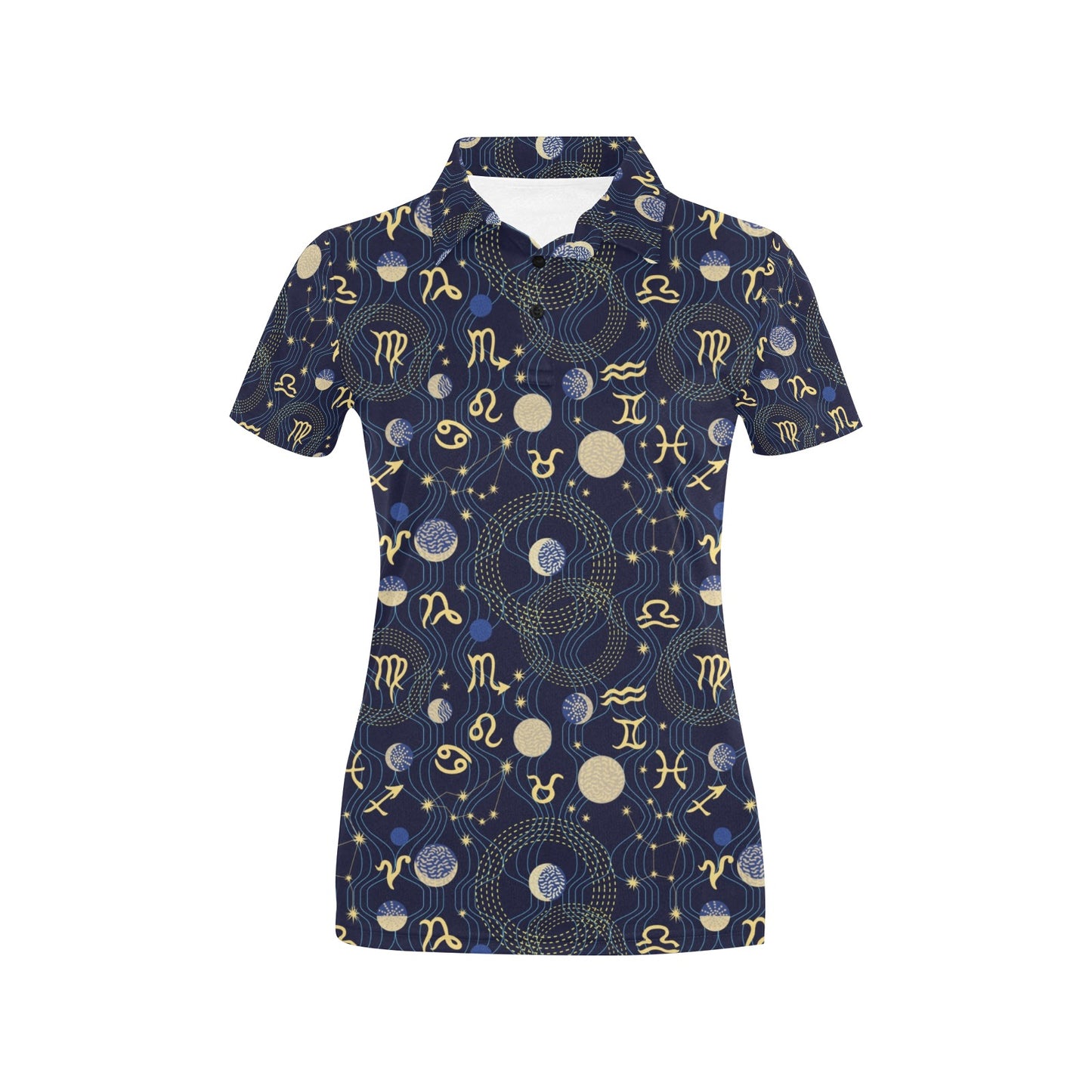 Zodiac Print Design LKS302 Women's Polo Shirt