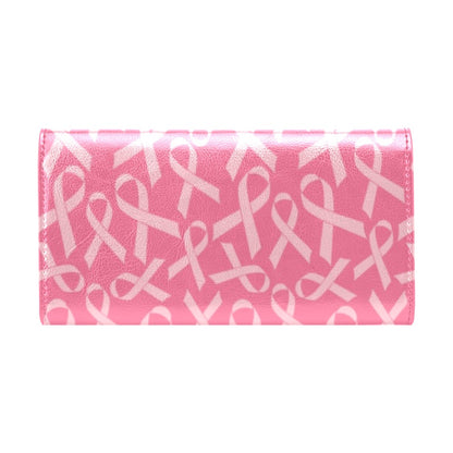 Breast Cancer Awareness Themed Women's Trifold Wallet