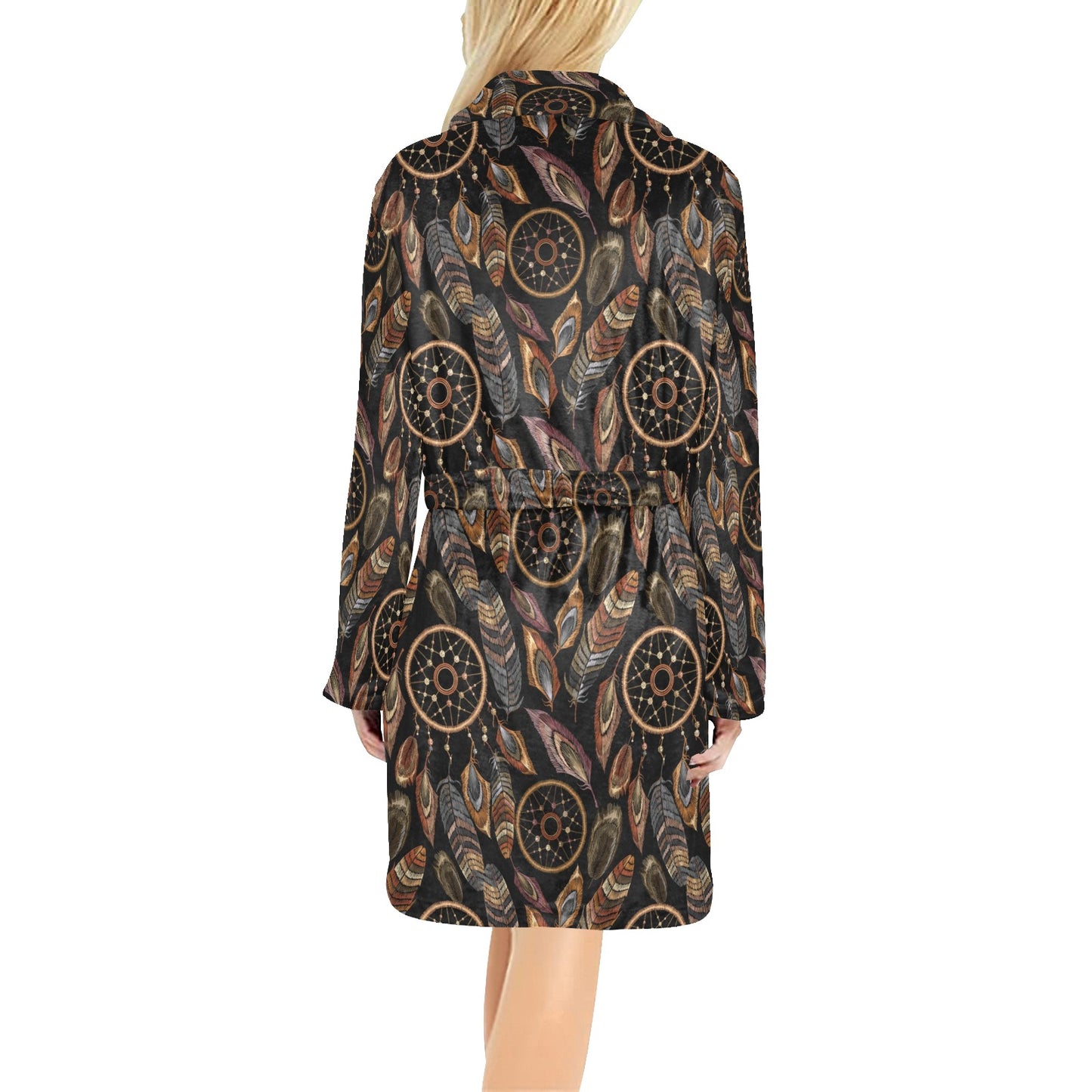 Dream catcher embroidered style Women's Fleece Robe