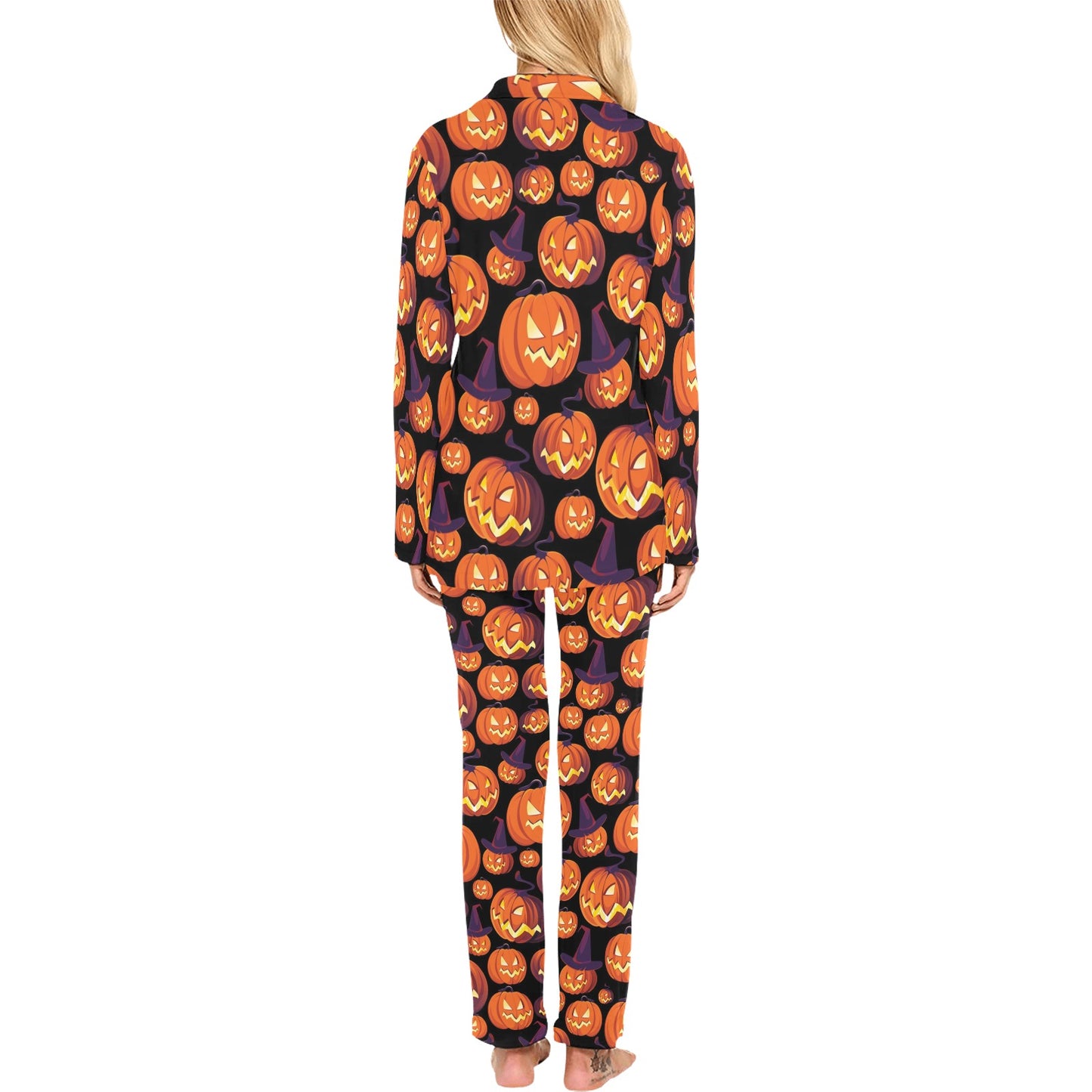 Halloween Pattern Print Design 04 Women's Long Pajama Set