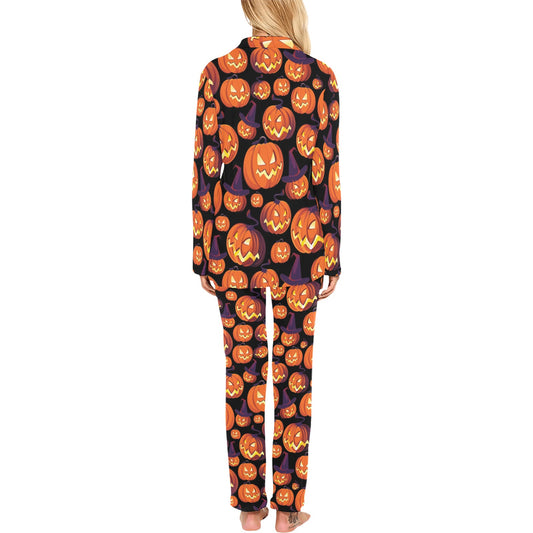 Halloween Pattern Print Design 04 Women's Long Pajama Set