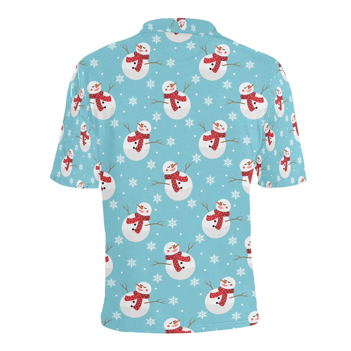 Snowman Print Design LKS304 Men Polo Shirt