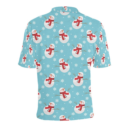 Snowman Print Design LKS304 Men Polo Shirt