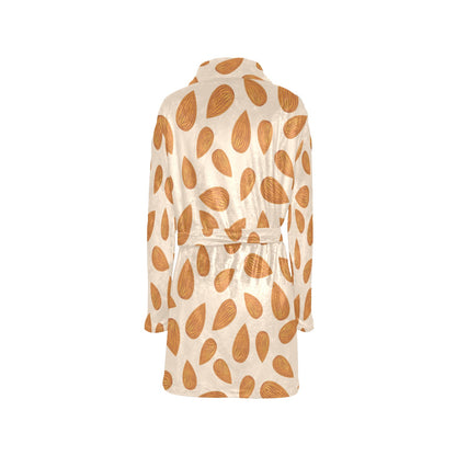 Almond Pattern Print Design 03 Women's Fleece Robe