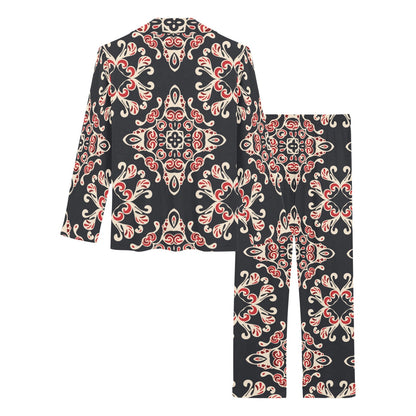 Medallion Pattern Print Design 01 Women's Long Pajama Set