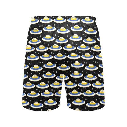UFO Print Design LKS303 Men's Swim Trunks Beach Shorts