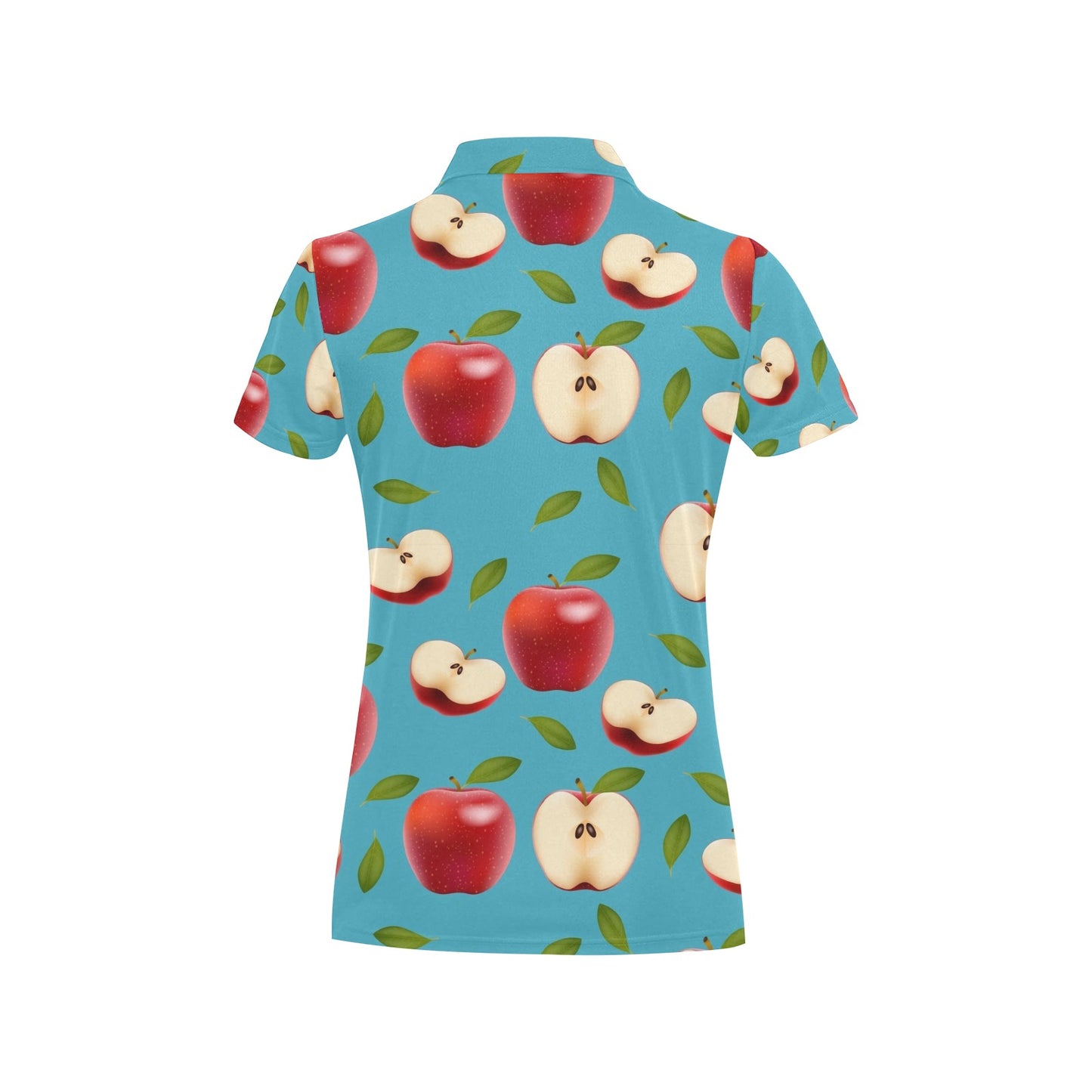 Apple Pattern Print Design AP012 Women's Polo Shirt