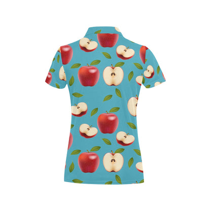 Apple Pattern Print Design AP012 Women's Polo Shirt