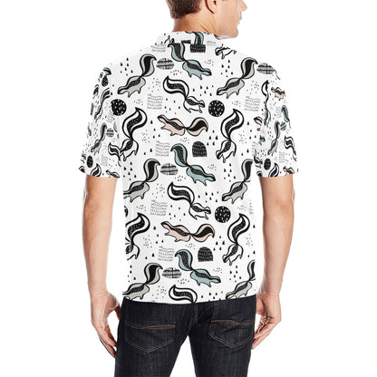 Skunk Print Design LKS303 Men Polo Shirt