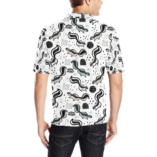 Skunk Print Design LKS303 Men Polo Shirt