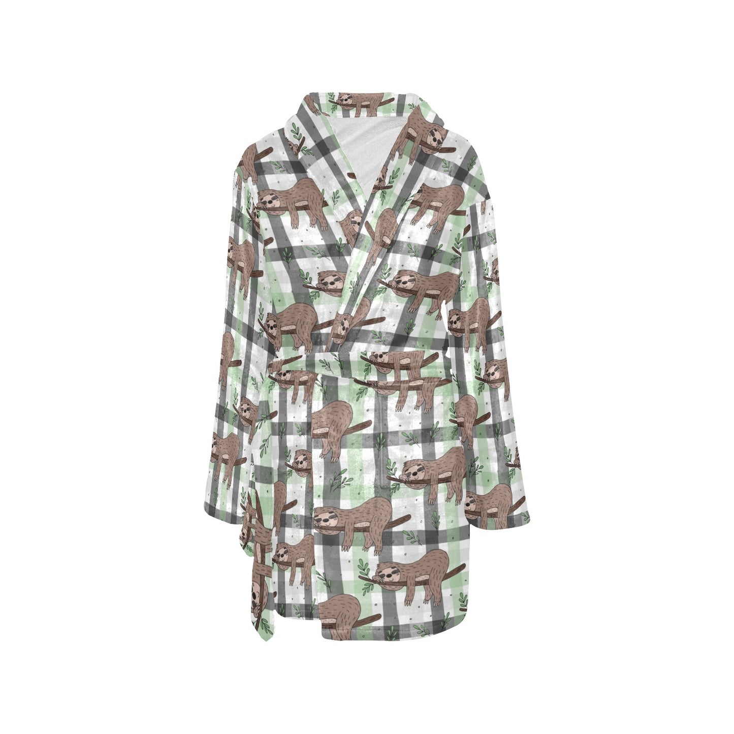 Sloth Print Design LKS301 Women's Fleece Robe