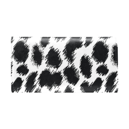 Cheetah Black Print Pattern Women's Trifold Wallet