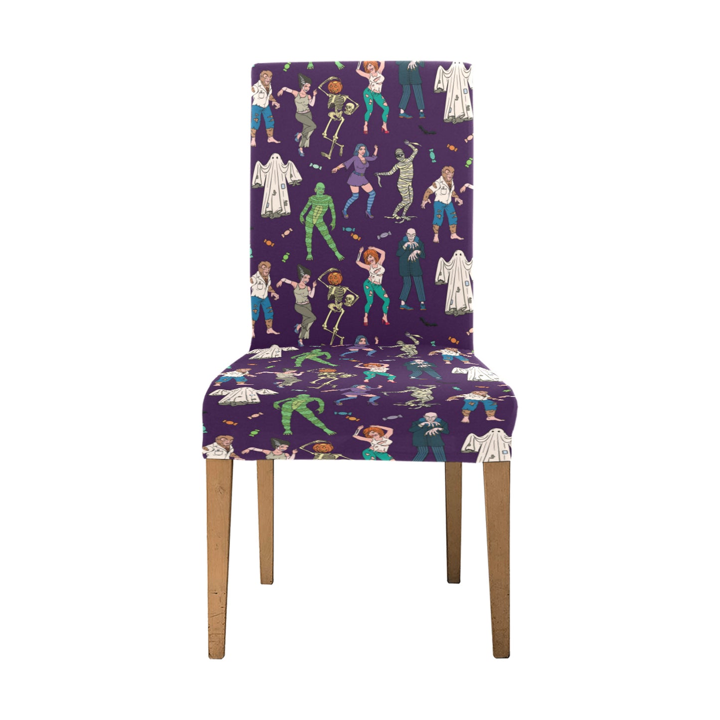 Creepy Zombie Print Design LKS302 Dining Chair Slipcover