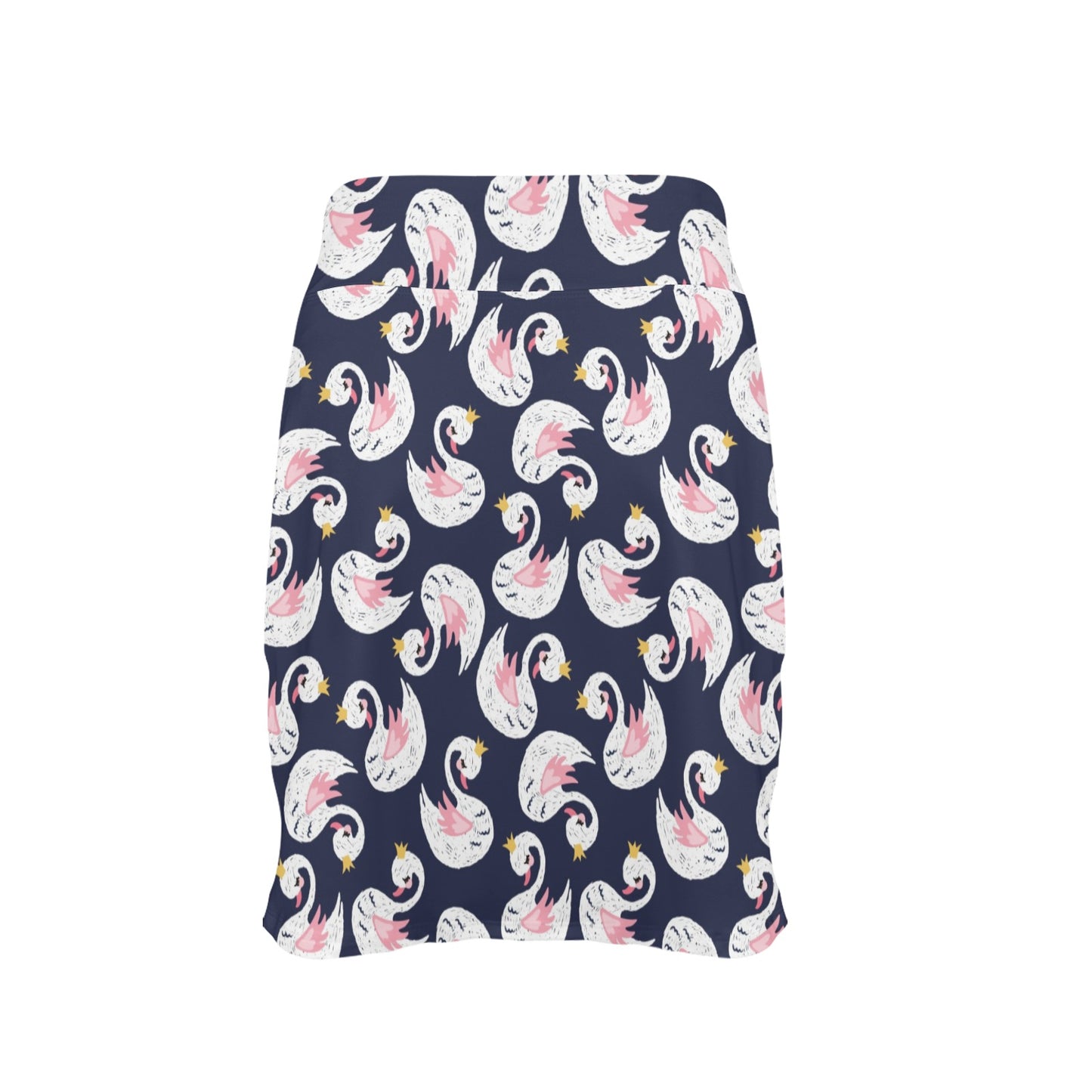 Swan Print Design LKS403 17" Golf & Pickleball Skort with Pockets