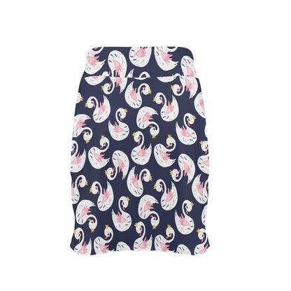 Swan Print Design LKS403 17" Golf & Pickleball Skort with Pockets
