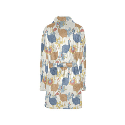 Guinea Fowl Pattern Print Design 01 Women's Fleece Robe