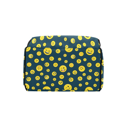 Smiley Face Emoji Print Design LKS301 Diaper Bag Backpack