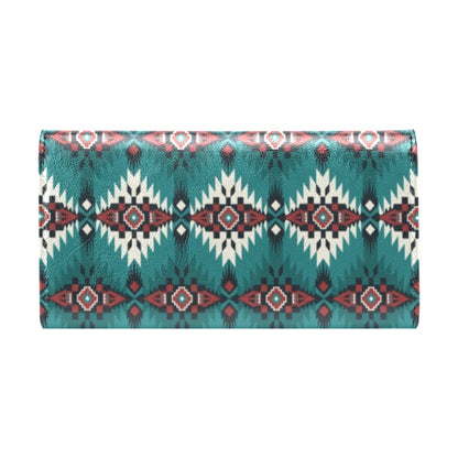 Southwest Pattern Print Design LKS308 Women's Trifold Wallet