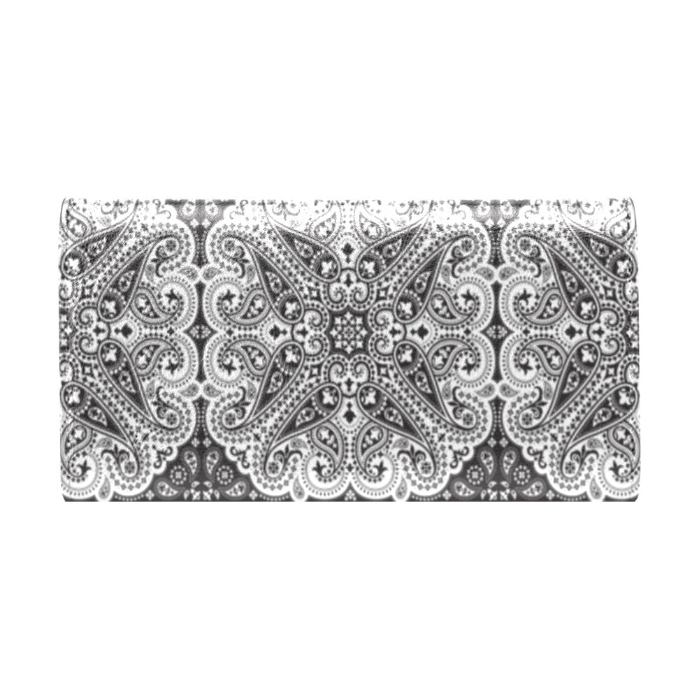Bandana Print Design LKS309 Women's Trifold Wallet