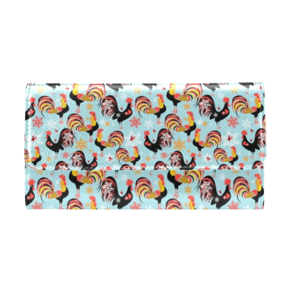 Rooster Themed Design Women's Trifold Wallet