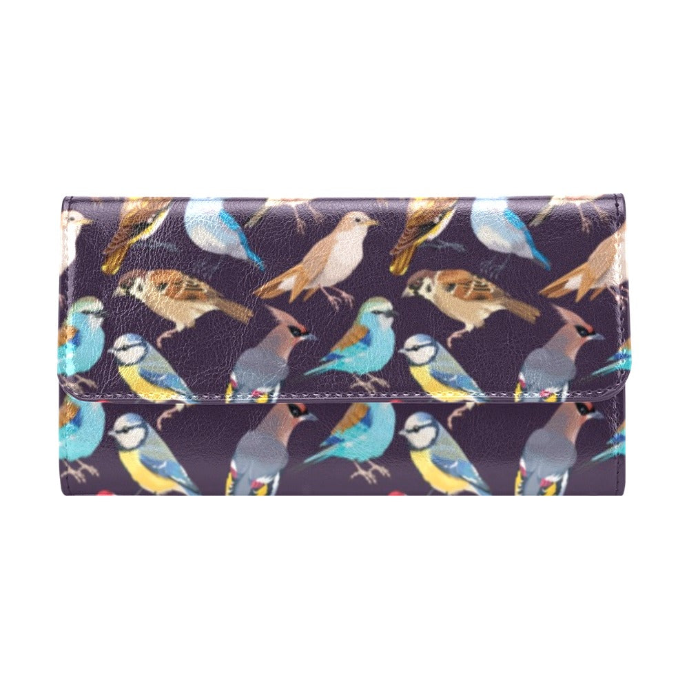 Bird Cute Print Pattern Women's Trifold Wallet