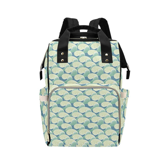 Wave Japan Style Print Design LKS302 Diaper Bag Backpack