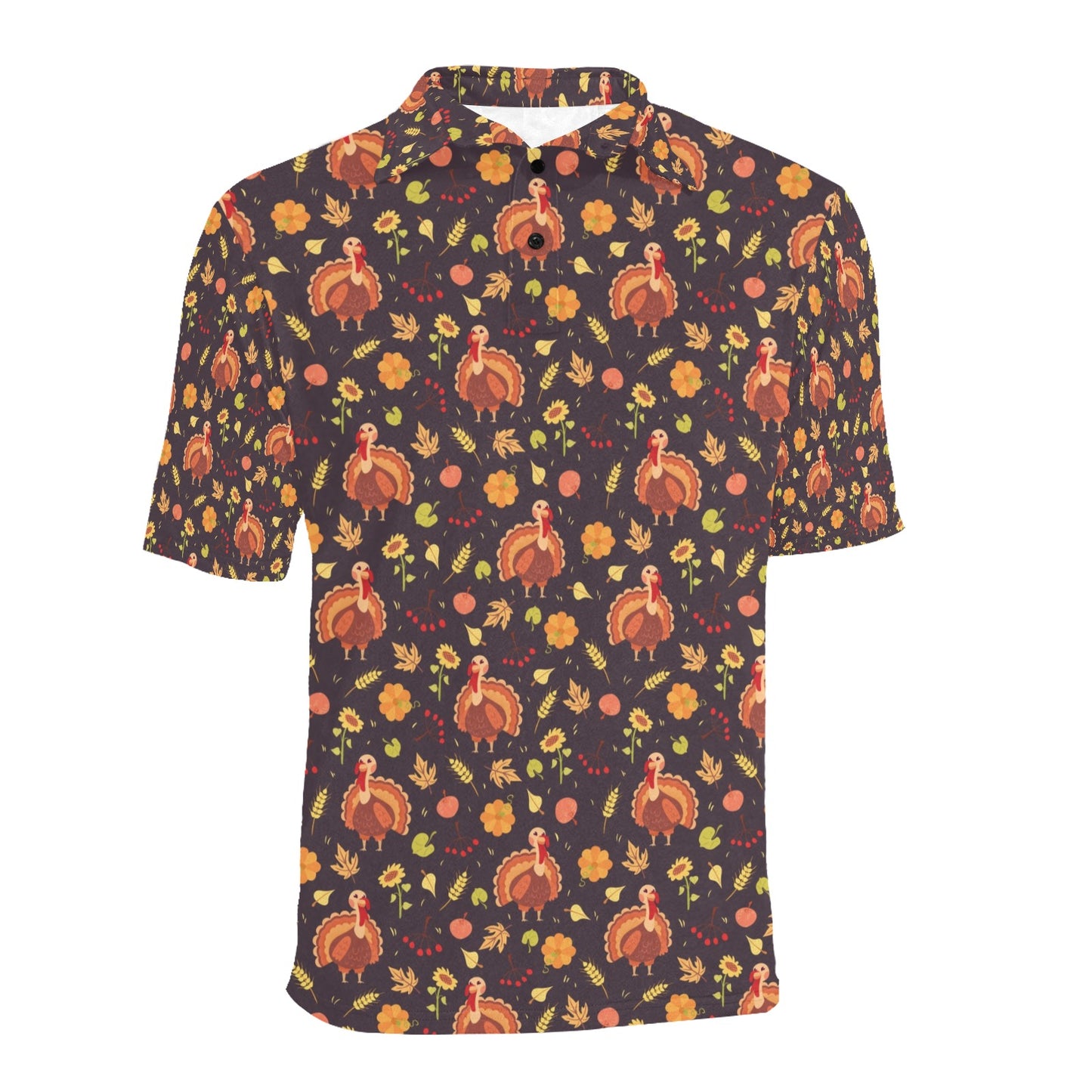 Thanksgiving Print Design LKS305 Men Polo Shirt