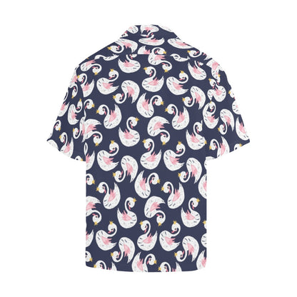 Swan Print Design LKS403 Men's Men's Hawaiian Shirt