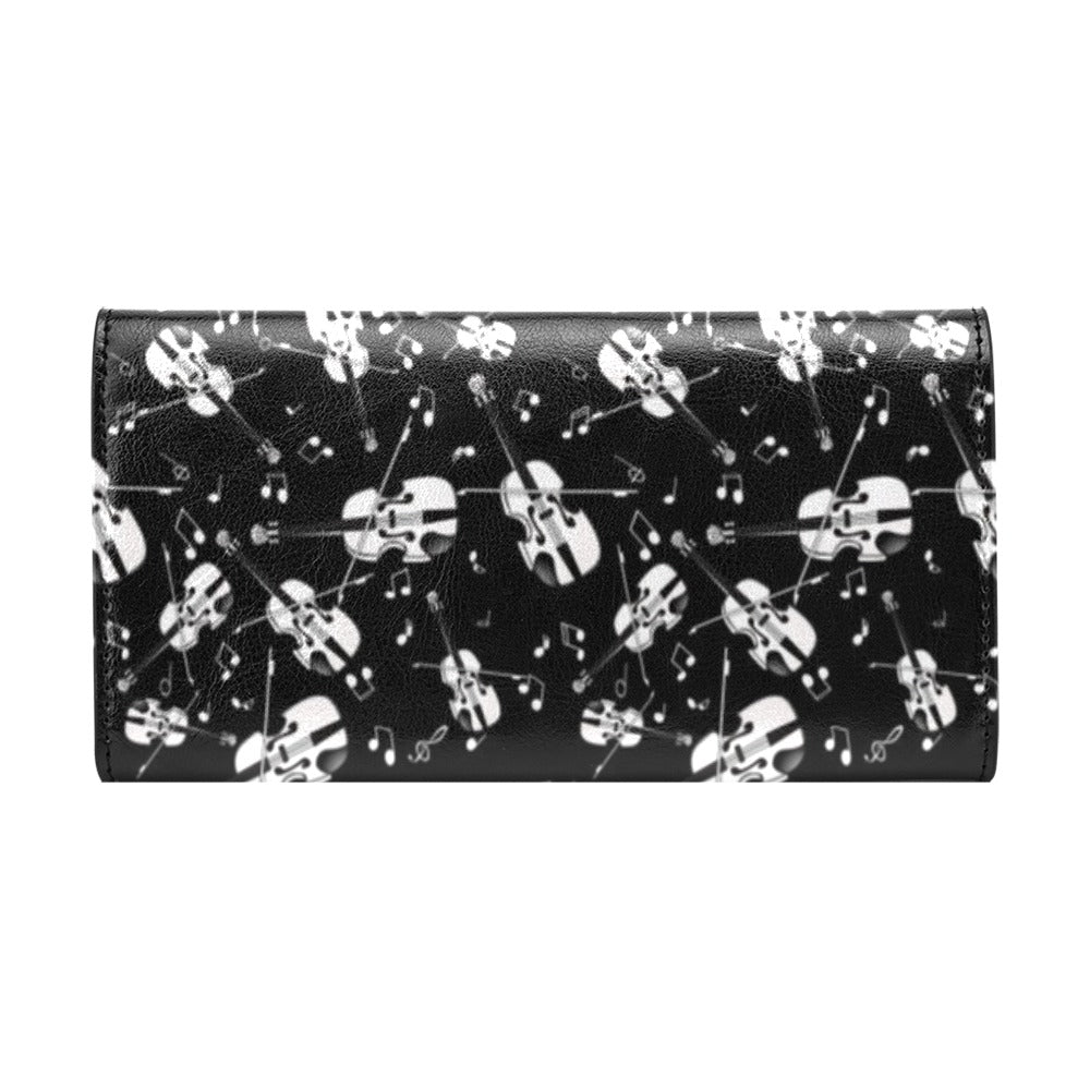 Violin Print Design LKS404 Women's Trifold Wallet