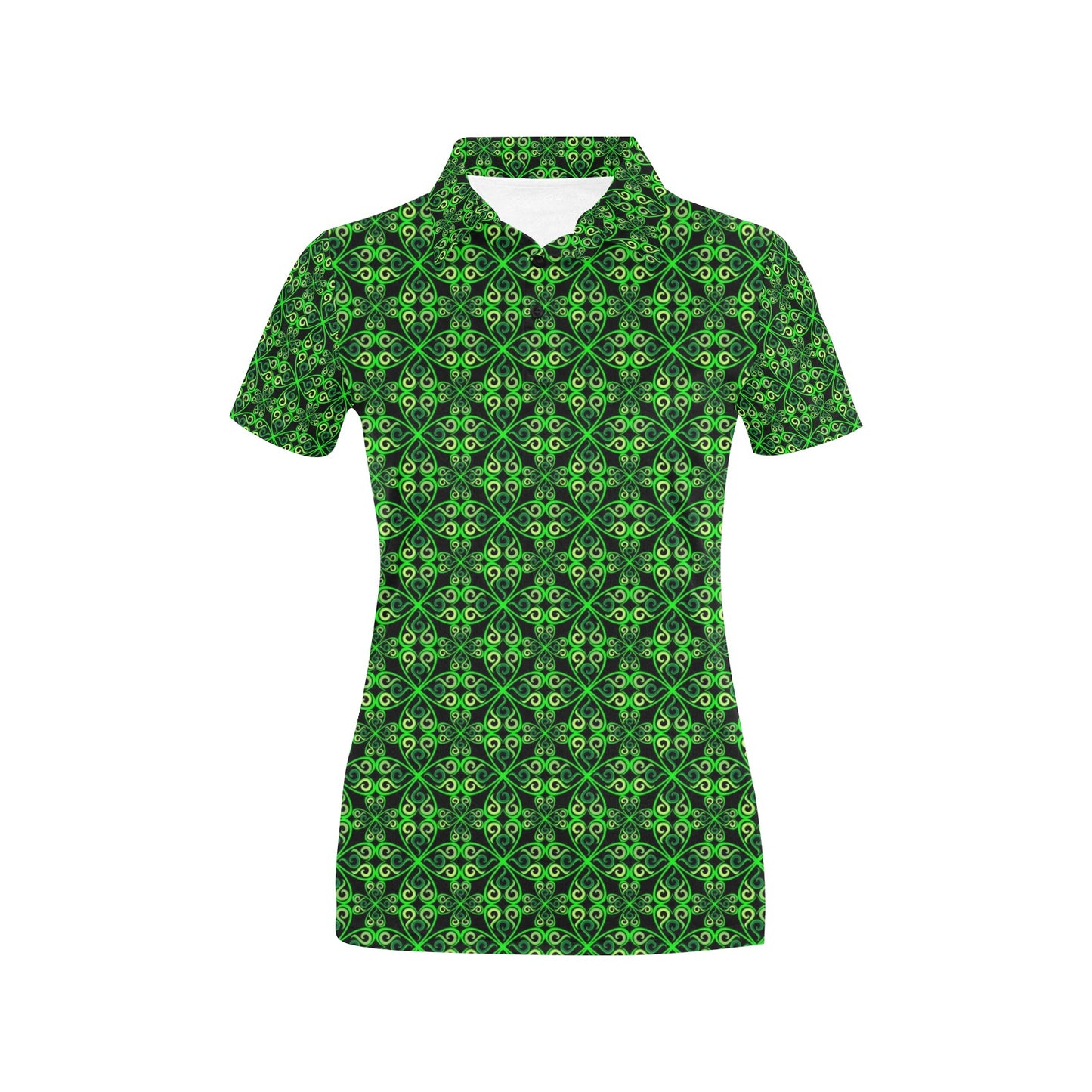 Celtic Green Neon Design Women's Polo Shirt