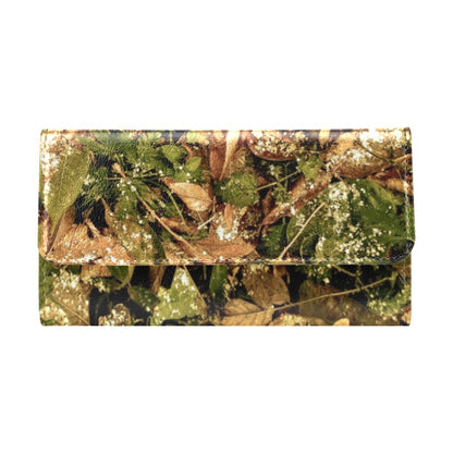 Camo Realistic Tree Forest Texture Print Women's Trifold Wallet