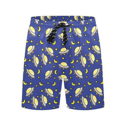 UFO Print Design LKS309 Men's Swim Trunks Beach Shorts