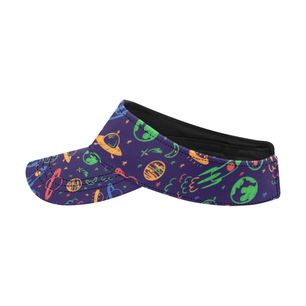 UFO Space Rocket Print Design LKS302 Unisex Sun Visor