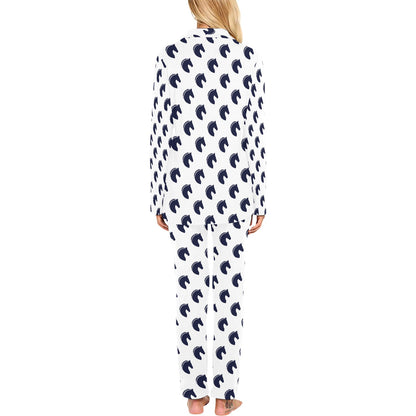 Horse Head Print Design LKS303 Women's Long Pajama Set