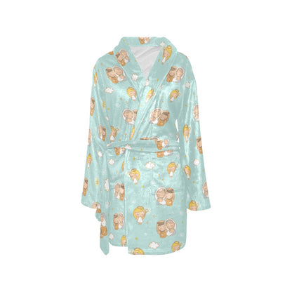 Christian Pattern Print Design 01 Women's Fleece Robe