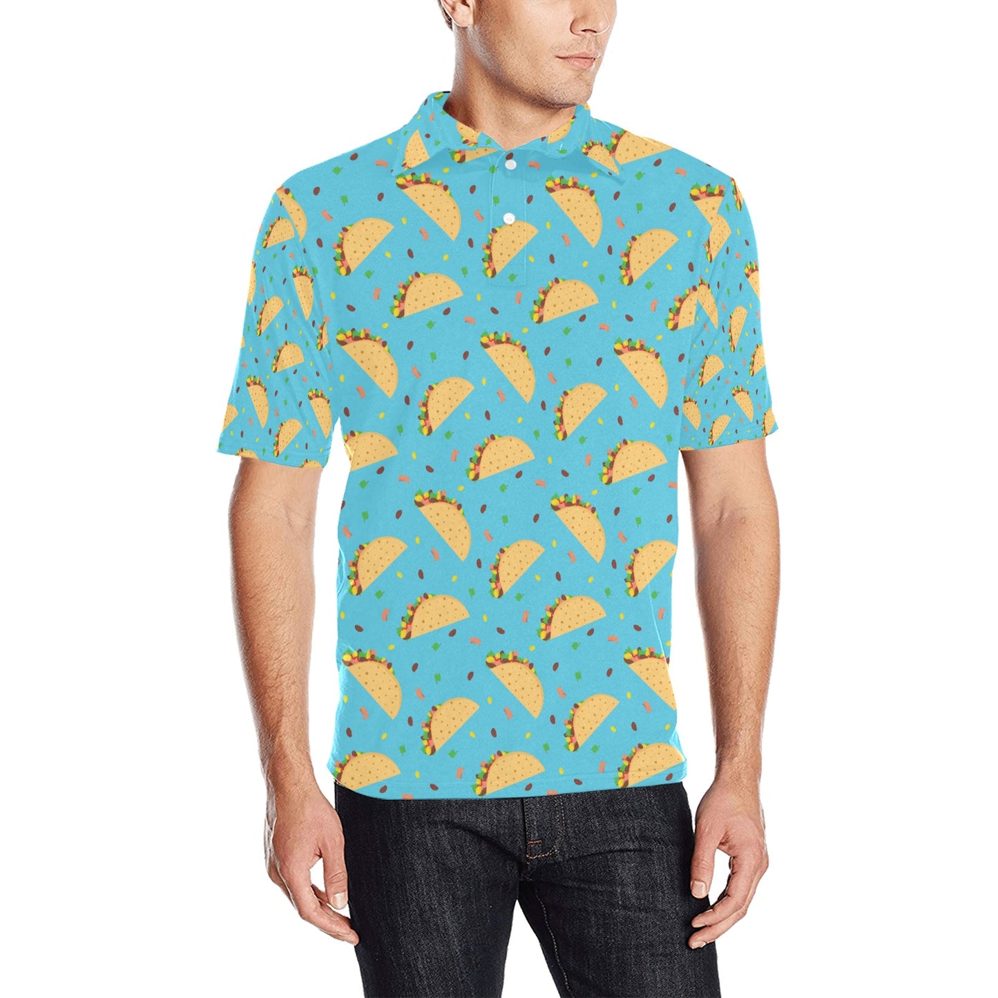 Taco Print Design LKS303 Men Polo Shirt