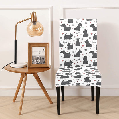 Scottish Terriers Print Design LKS3015 Dining Chair Slipcover