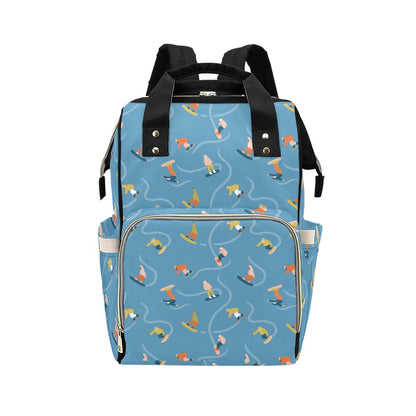 Snowboard Print Design LKS303 Diaper Bag Backpack