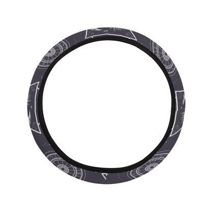 Sun Moon Print Design LKS309 Steering Wheel Cover with Elastic Edge