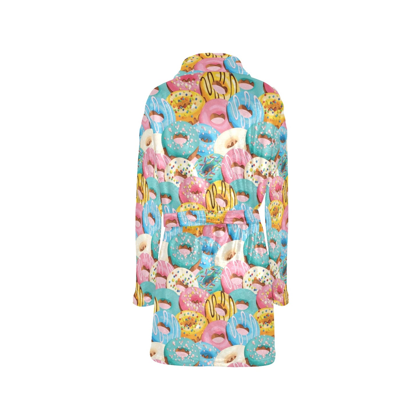 Donut Pattern Print Design DN01 Women's Fleece Robe