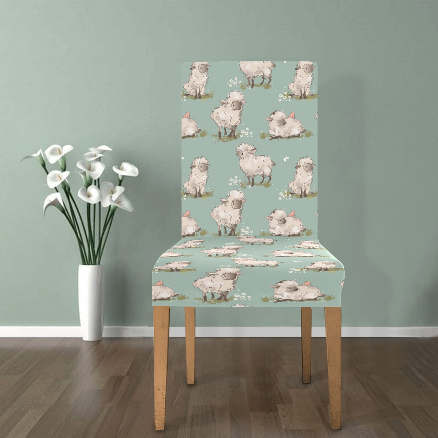 Sheep Print Design LKS405 Dining Chair Slipcover