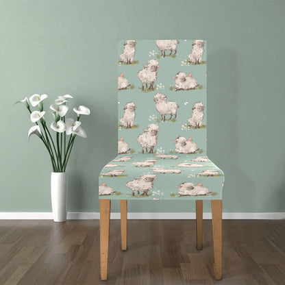 Sheep Print Design LKS405 Dining Chair Slipcover