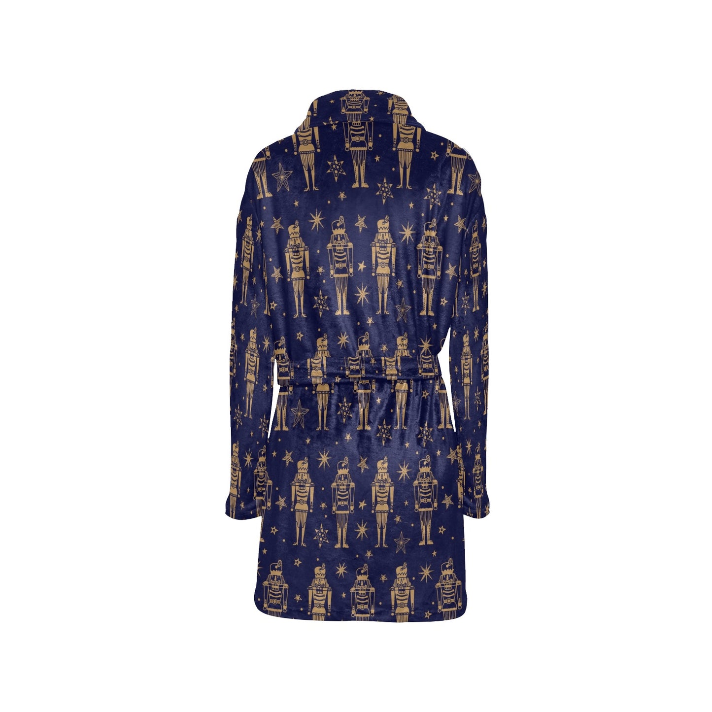 Nutcracker Pattern Print Design A05 Women's Fleece Robe