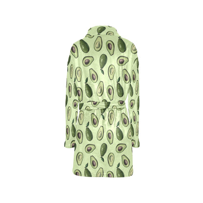 Avocado Pattern Print Design 02 Women's Fleece Robe